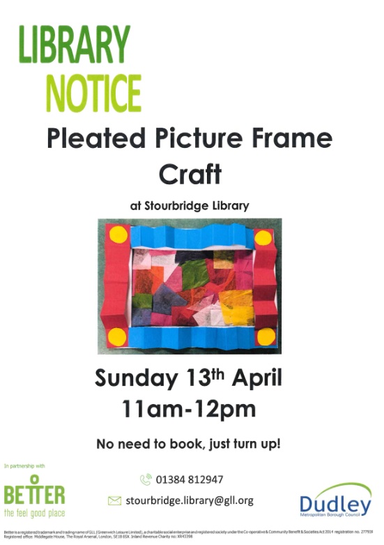 Stourbridge Library - Pleated Picture Frame Craft